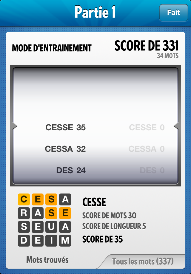 Ruzzle Score